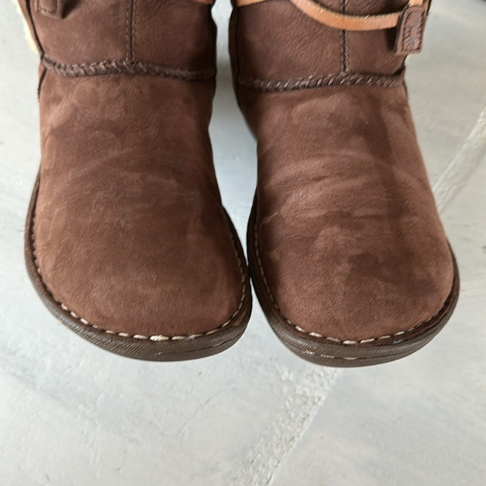 Women’s UGG Catalina Tall Boots Size 7 Leather Sheepskin Fall Winter Lace Up - Picture 10 of 16